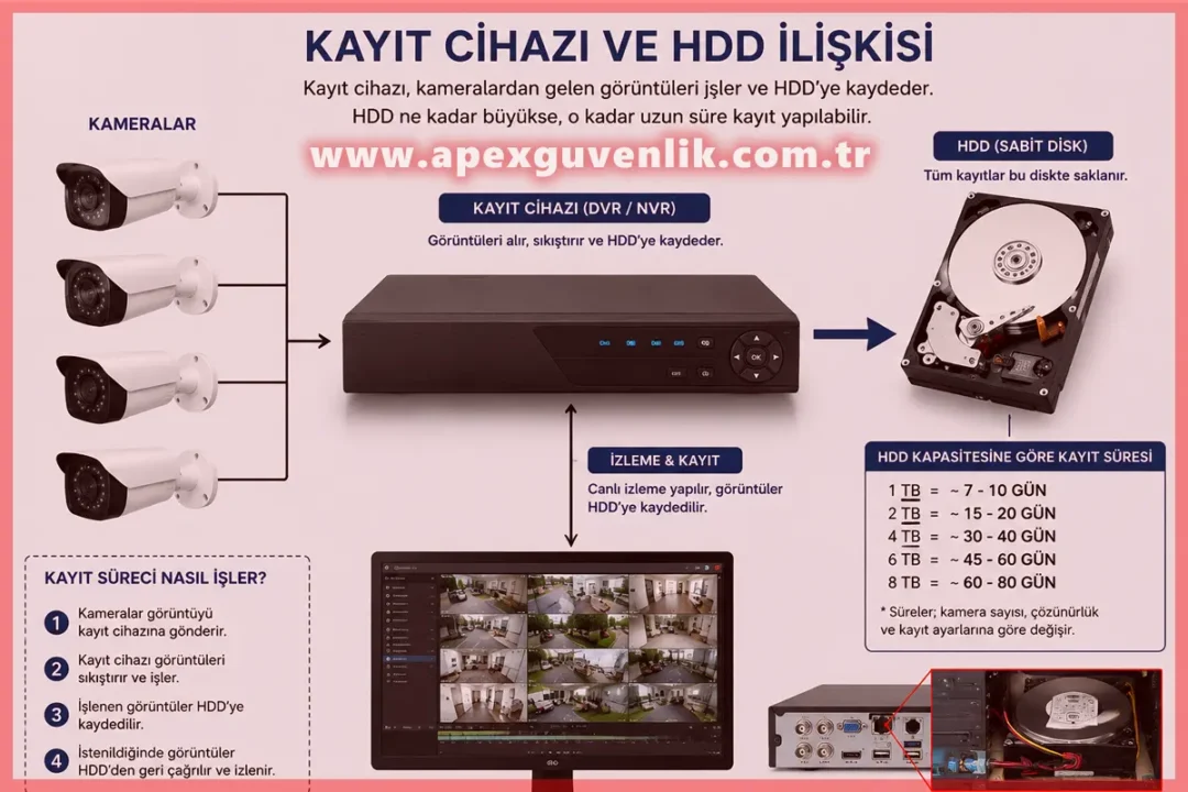 Kayıt Cihazı ve HDD İlişkisi